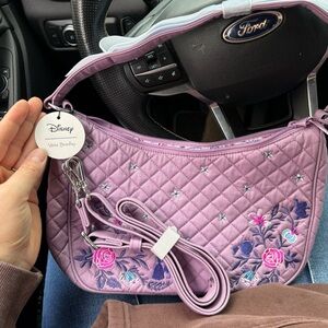 Vera Bradley Disney Lilac Quilted Shoulder Bag